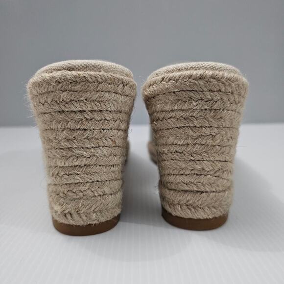 NEW Cole Haan Cloudfeel Southcrest Sandal Wedge Espadrille Ivory Leather Size 10 - Picture 8 of 12